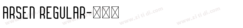 Arsen Regular字体转换